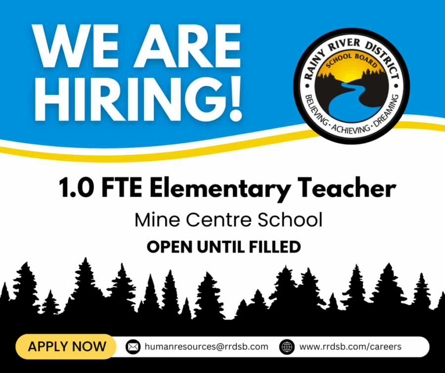 1.0 FTE Elementary Teacher – Mine Centre