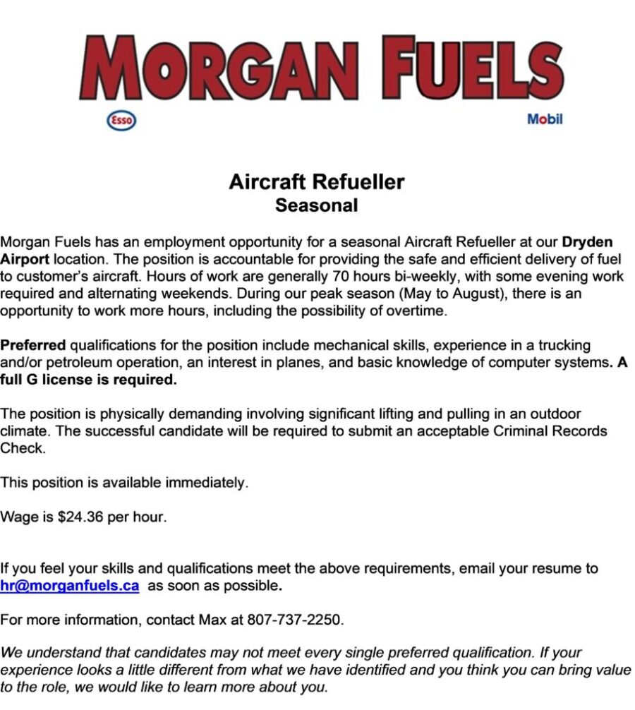 Aircraft Refueller – Seasonal