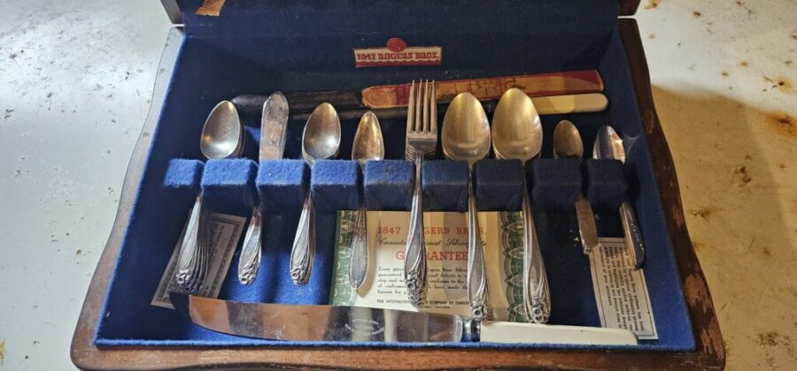 Jars and box of cutlery