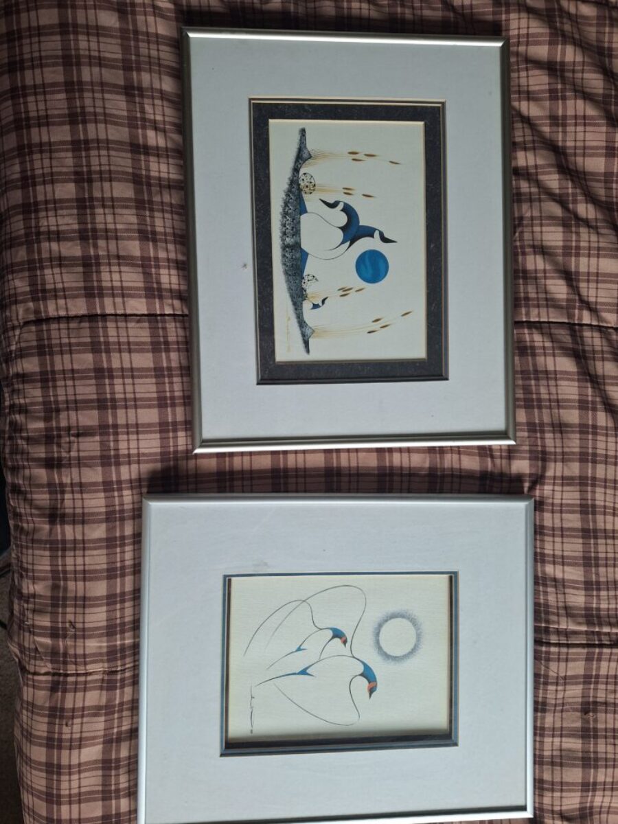 Two framed prints