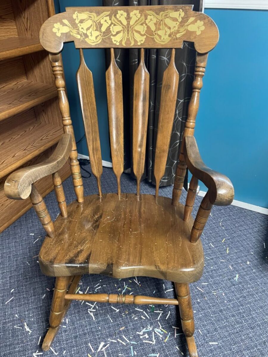 Large Solid Wood Rocking Chair