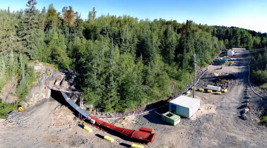 Pure Gold Mining Drilling In Madsen Mine Area
