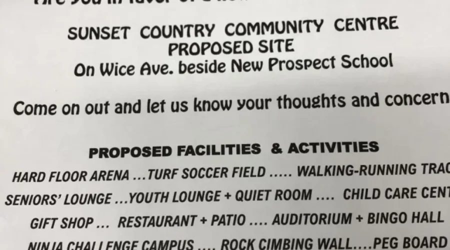 Input Need On Proposed Community Centre