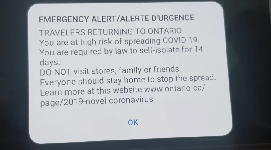 20200327_140237-1 Province Wide Emergency Alert Sent Out