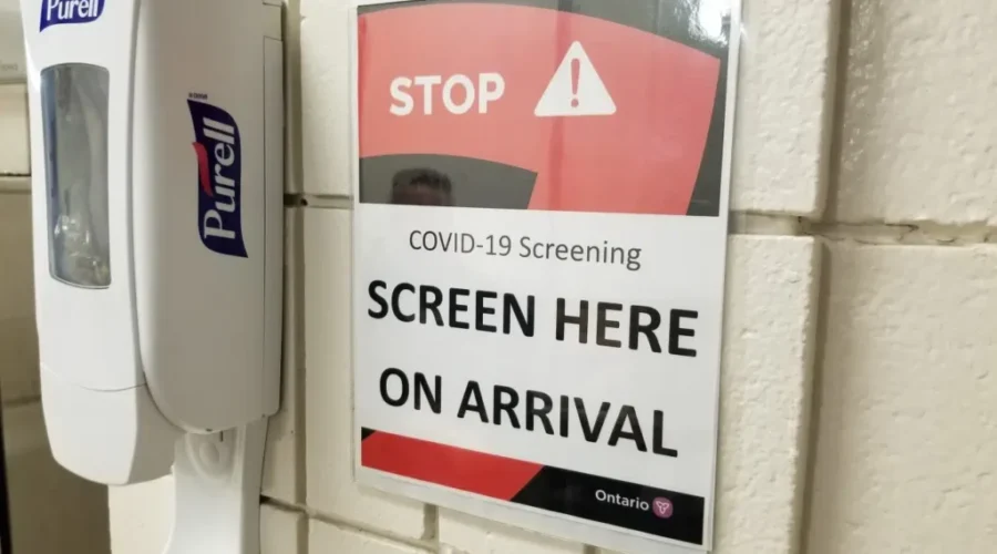 Covid-screening-sign First Nation Demands COVID-19 Aid