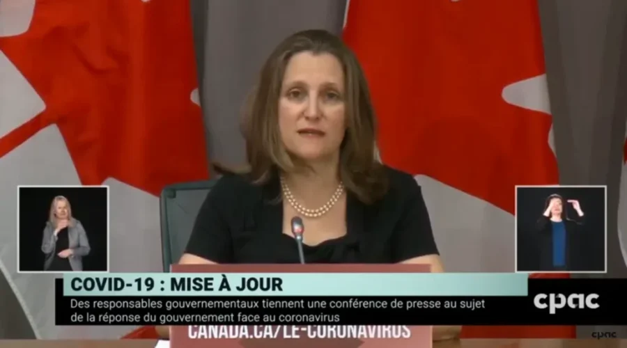 Freeland-April-3 Canada Will Push For N95 Masks: Deputy PM