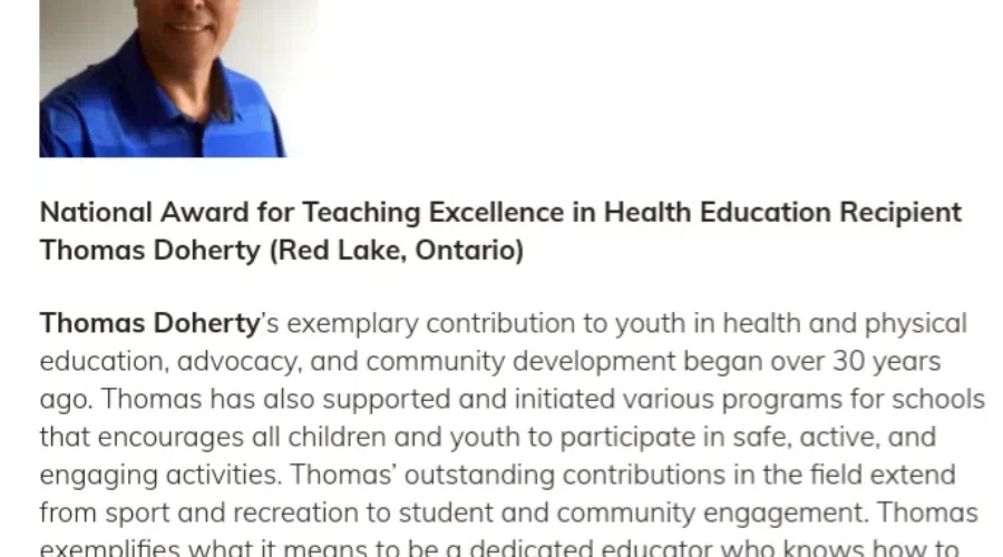 Audio: National Recognition For Tom Doherty