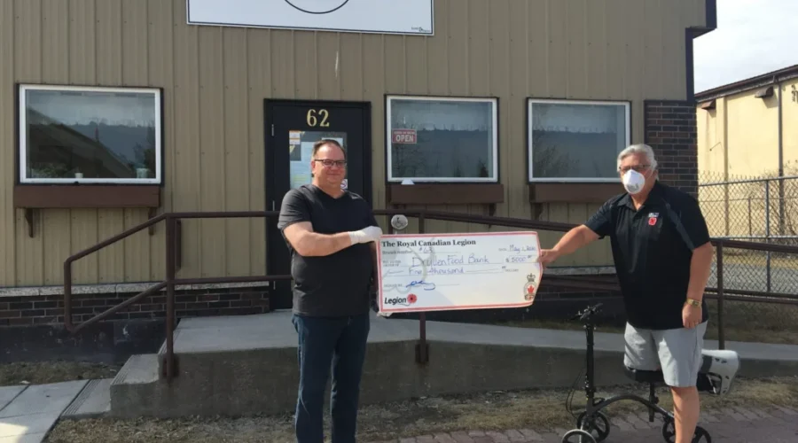 Dryden Legion Donates $5,000 To Food Bank