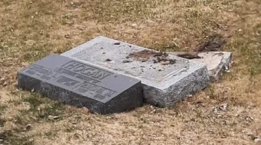 Damage At Dryden Cemetery