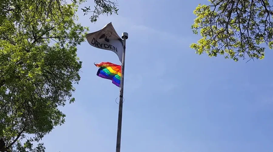 Flag Raised For Dryden Pride 2020