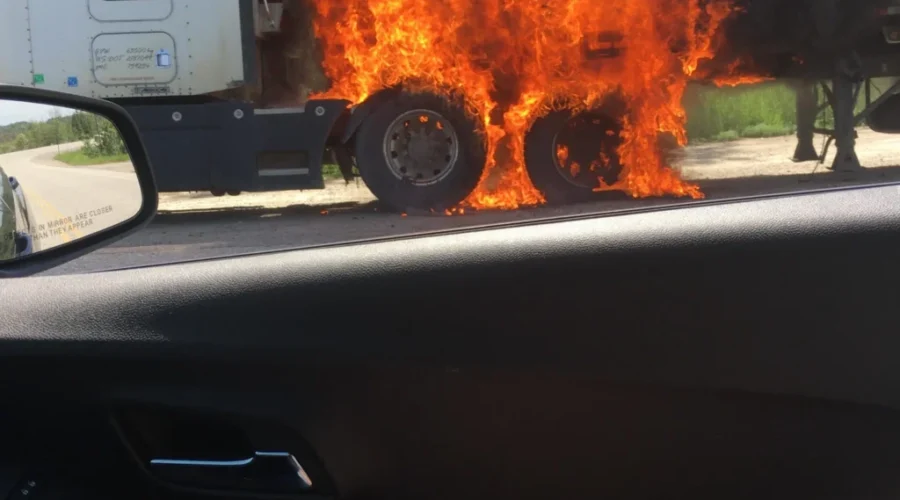 No Injuries In Transport Fire