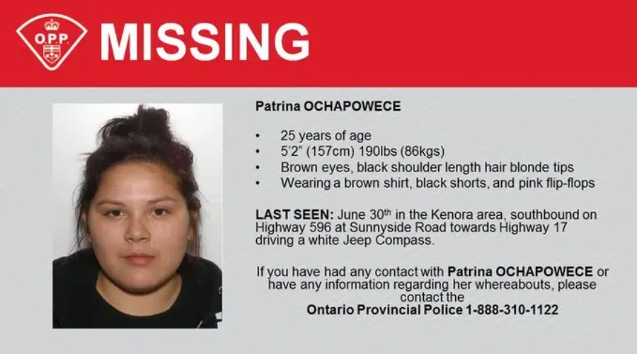 Ochapowence-1 Kenora OPP Search For Missing Woman