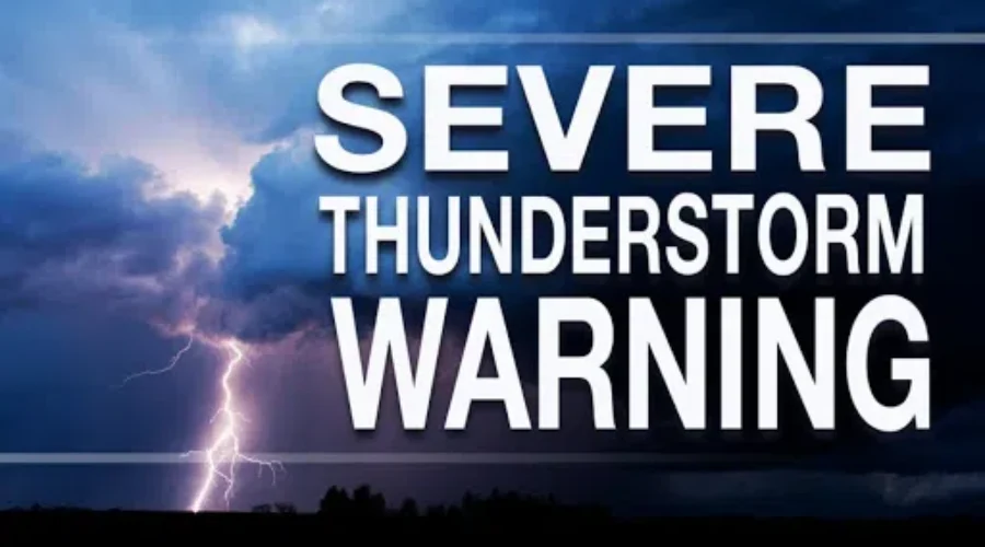 SEVERE THUNDERSTORM WARNING ISSUED