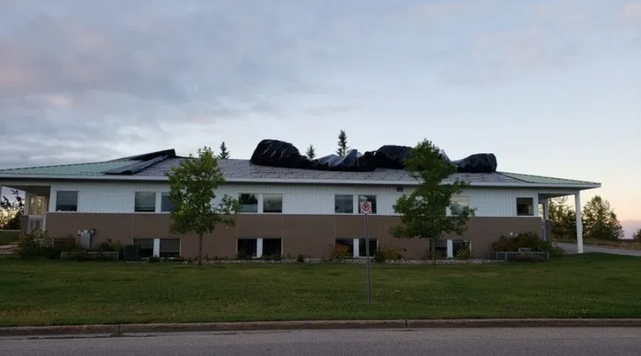 Winds Damage Dryden Area Family Health Team Building