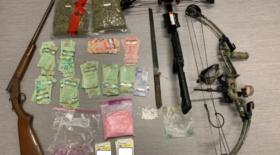 Gun, Weapons, Drugs, Cash Seized In Fort Frances