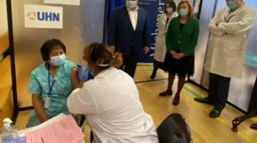 Health Care Worker Receives Second COVID-19 Vaccine