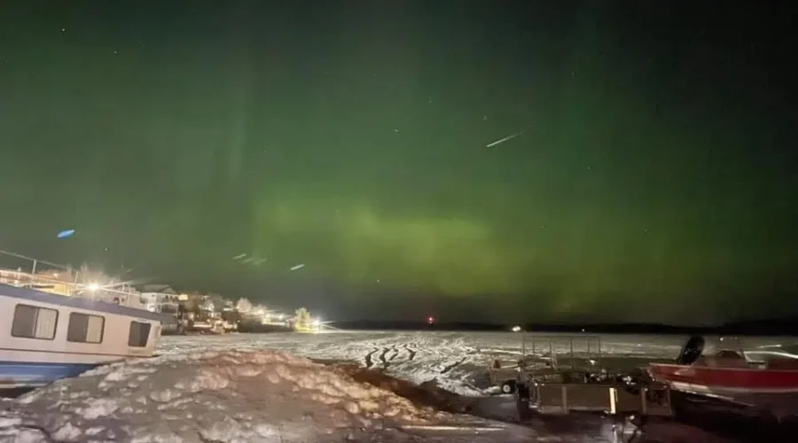 Shooting Star &amp; Northern Lights