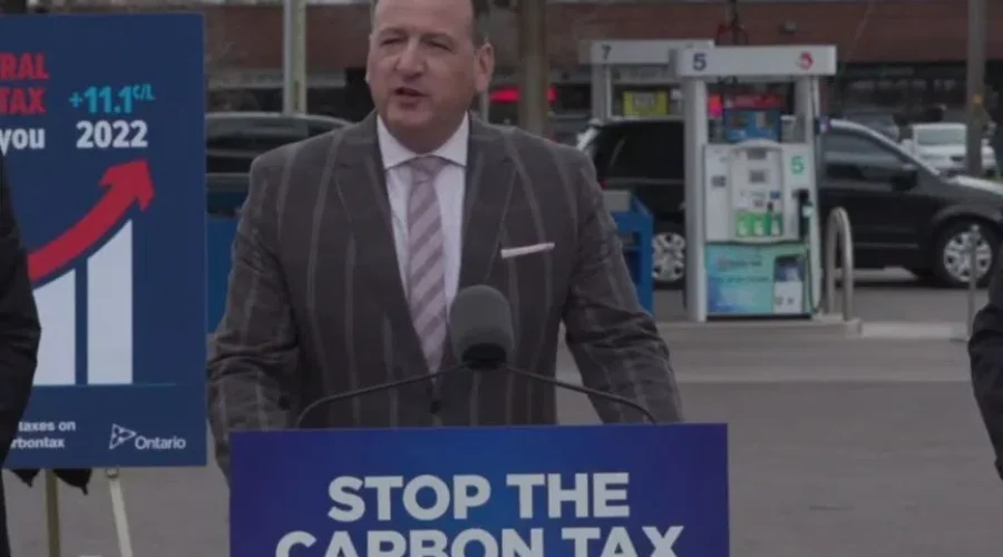 greg-rickford-carbon-tax-stickers-april-2019 Province Pledges To Work With Prime Minister On Climate Plan