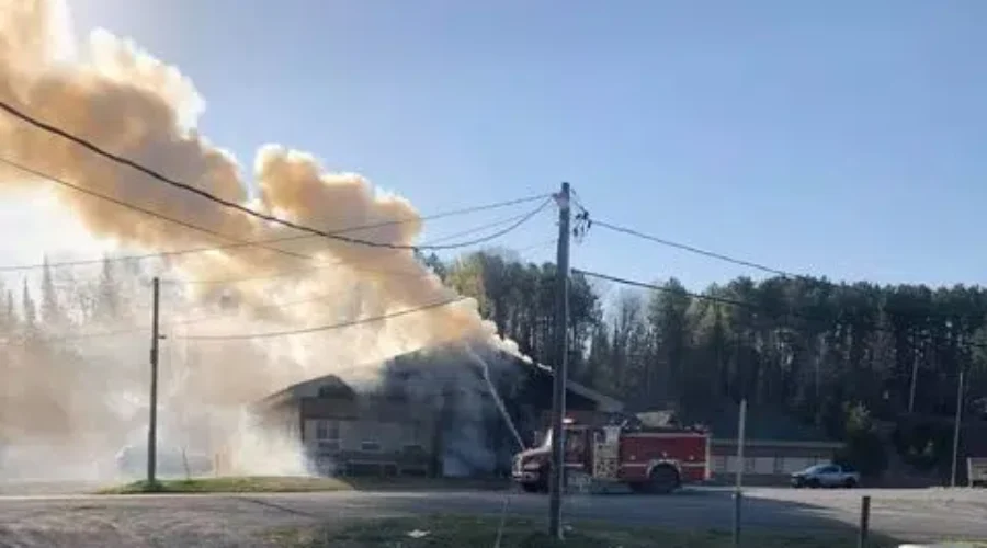 Fire Damages Onagaming Administration Building