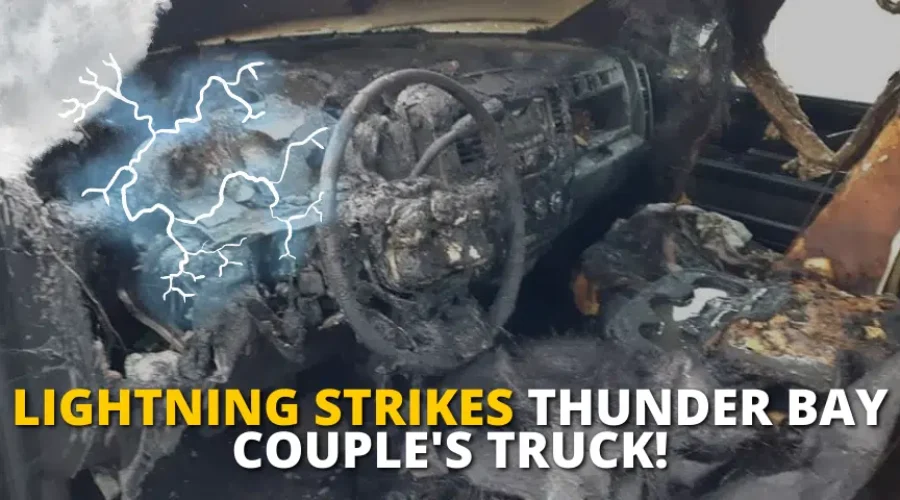 Lightning Strikes Thunder Bay Couple’s Truck