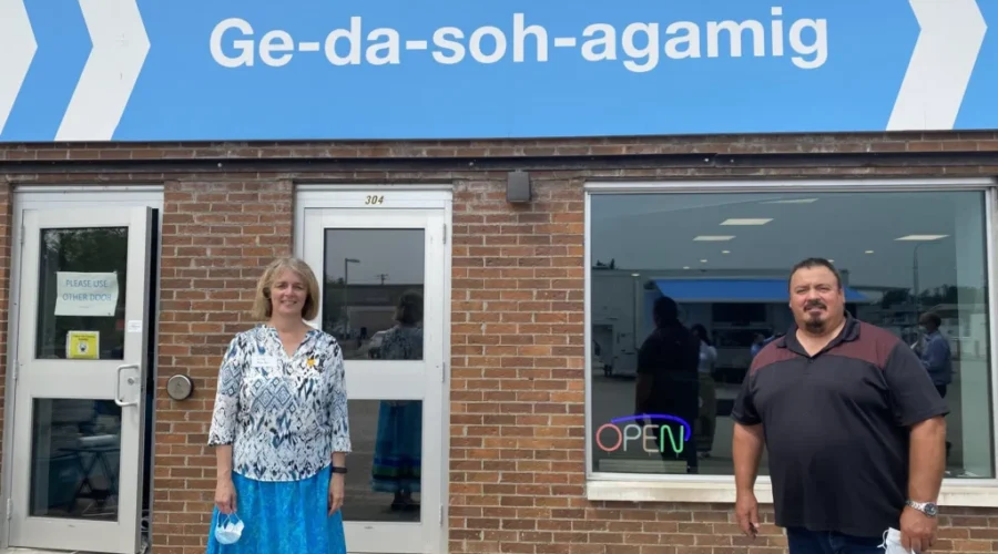 nwmo-vicepresident-of-site-selection-lise-morton-and-ignace-site-director-bill-gascon-scaled-1 Ignace Learn More Centre Welcomes Back Visitors