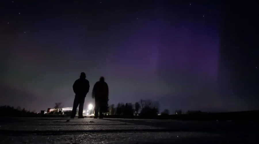 Northern Lights Visible Right In Dryden