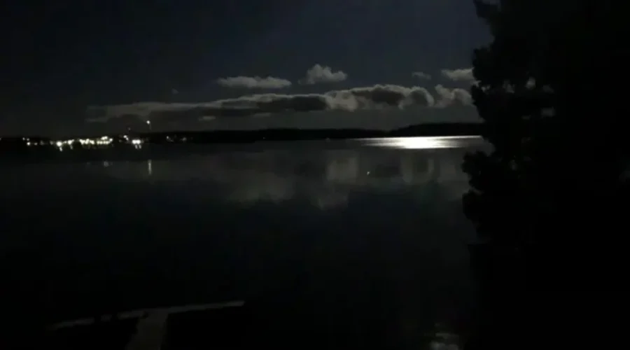 Red Lake By Moonlight