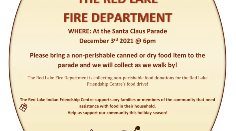 Red Lake Fire Collecting Food On Parade Day
