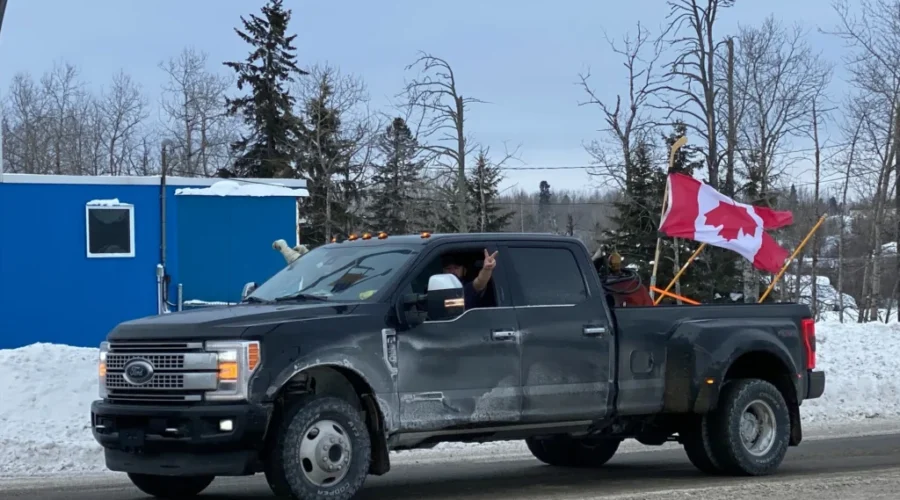 Demonstration At Fort Frances Border
