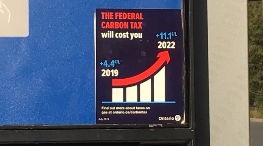 gas-sticker Carbon Tax Rises Again Today