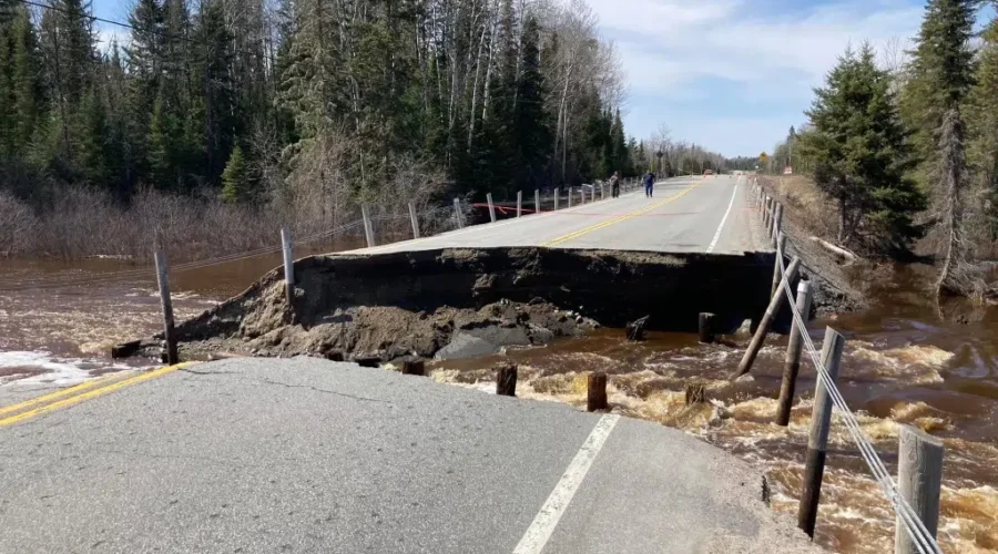 Highway 105 Washout