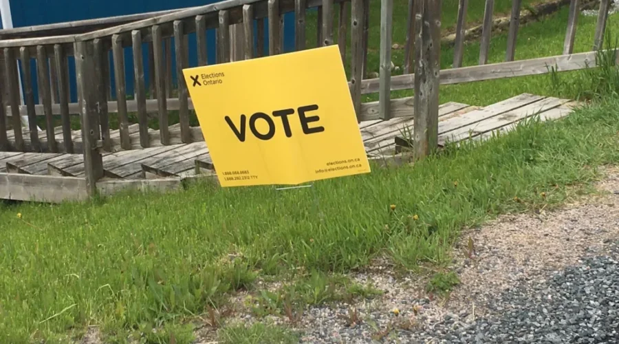 elections-ontario-sign Low Voter Turnout In Provincial Election