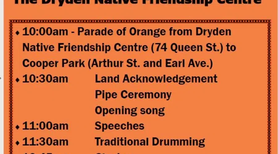 friday-1 Truth And Reconciliation Day In Dryden