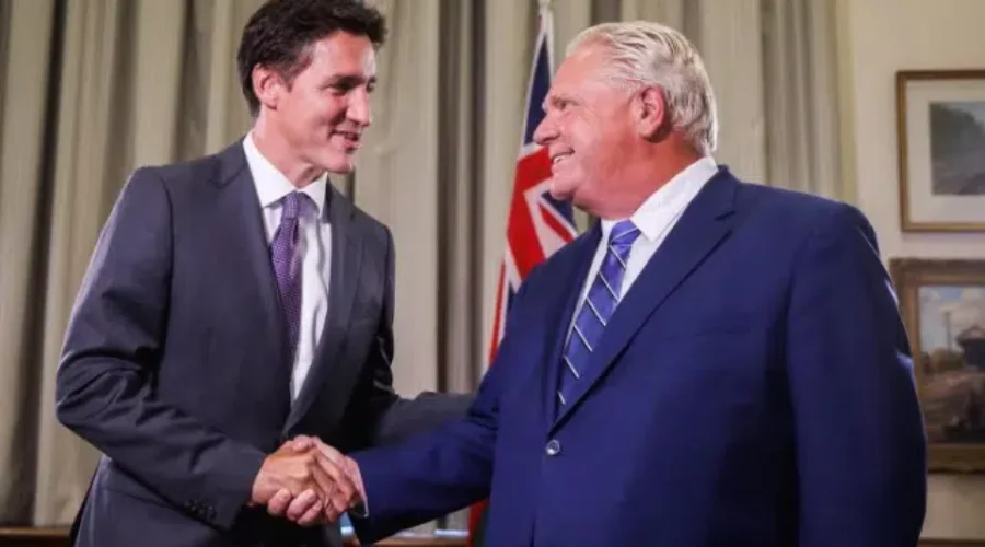 doug-ford-and-justin-trudeau Premiers Urge Trudeau For In Bail Reform