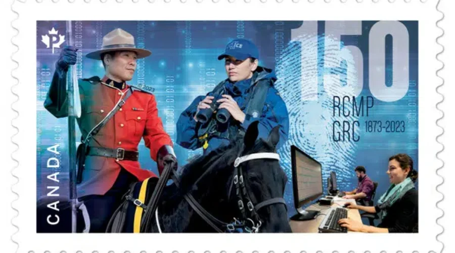 canada-post-stamp-marks-founding-of-royal-canadian-mounted-polic New stamp commemorates RCMP 150th anniversary