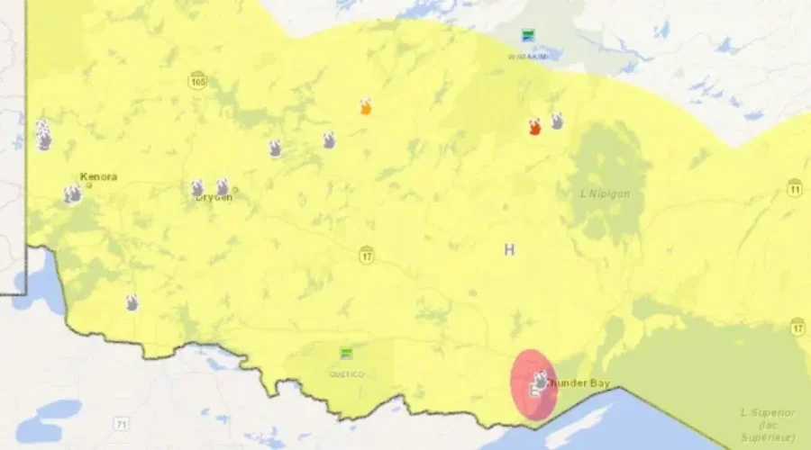 Fire hazard jumps to high