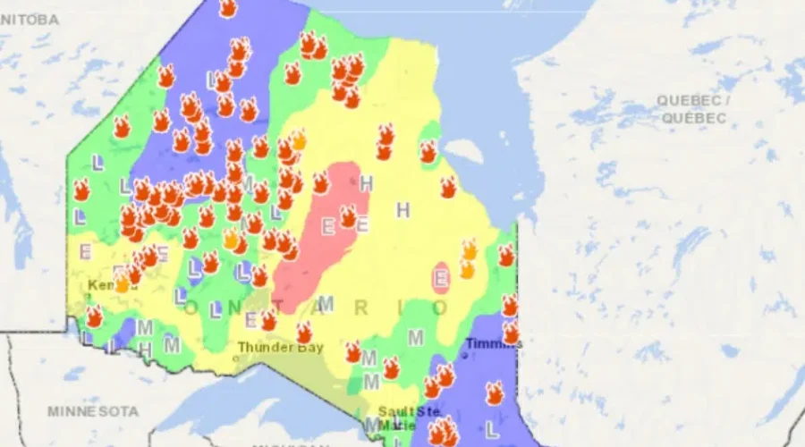 ministry-of-natural-resources-forest-fire-map-for-june-7 3 new forest fires reported on Friday