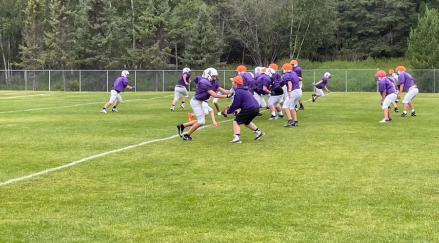 High school football back