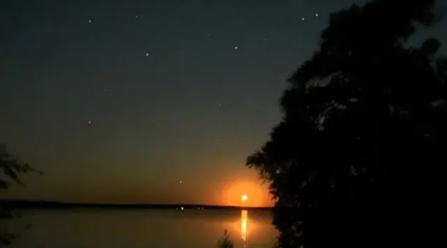 Early Morning Moon Over The Wabigoon
