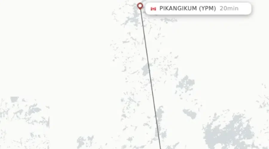 flight-path-via-flightsfrom Plane leaves runway in Pikangikum