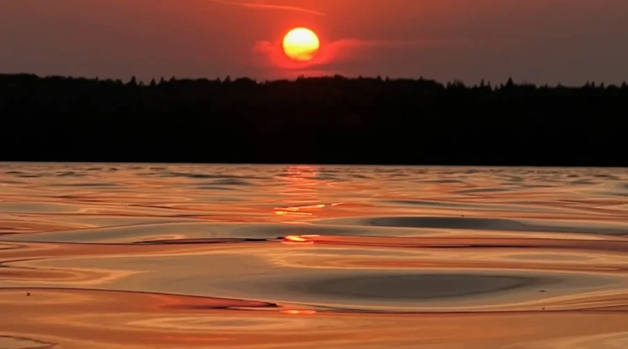 Sunset Fishing On Gull Rock Lake In Red Lake