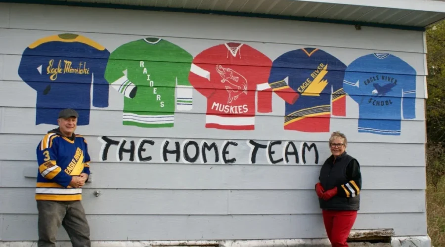 The Eagle River Jersey Wall