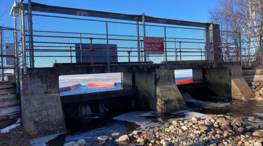 Agimak Lake Dam undergoing reconstruction