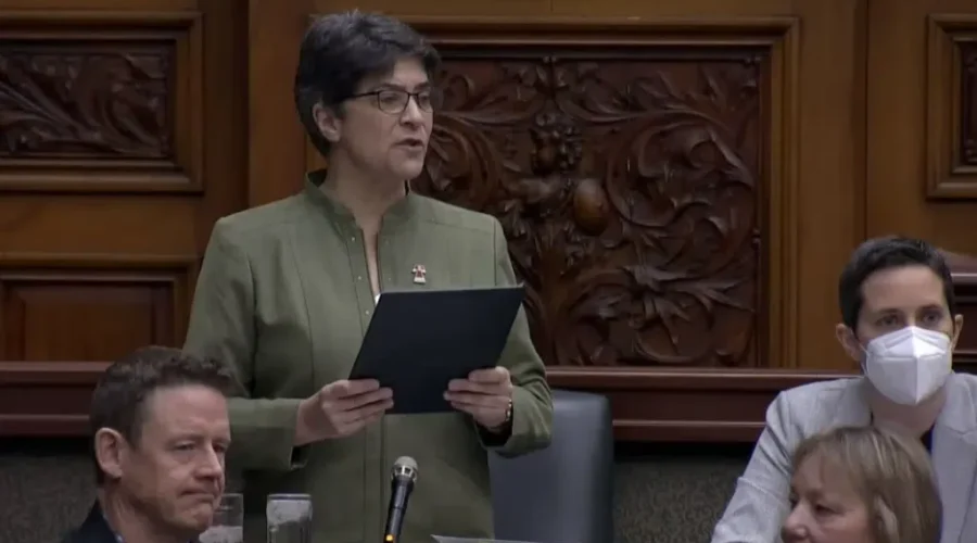 lise-vaugois-at-queens-park-march-2023 Vaugeois sets priorities for fall session