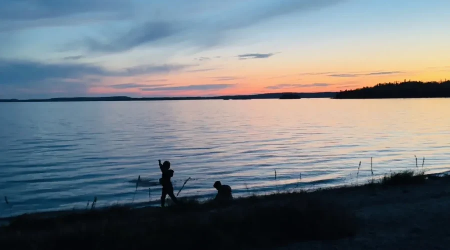 Skipping Rocks At Pakwash Provincial Park