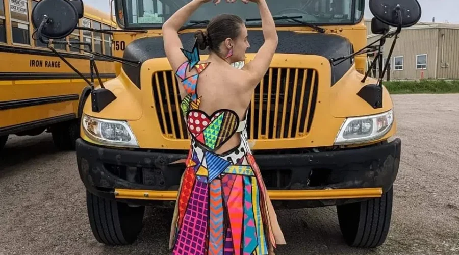 Monica Walsh’ up to win Scholarship for her Duct Tape Dress!