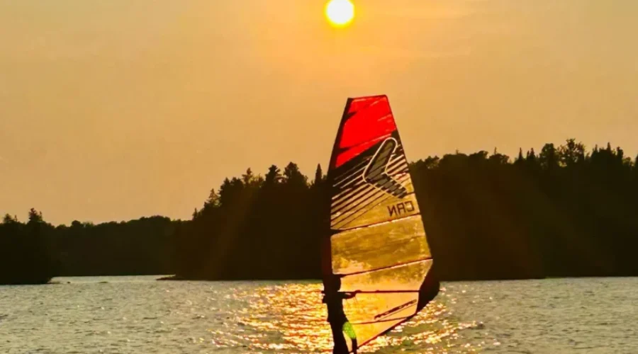 Sunset Windsurfing On Wabigoon