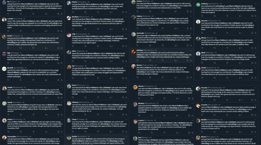 conservation-x-bots-ndp NDP questions social media posts supporting Poilievre