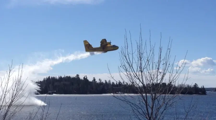 waterbomber One forest fire out of control near Thunder Bay