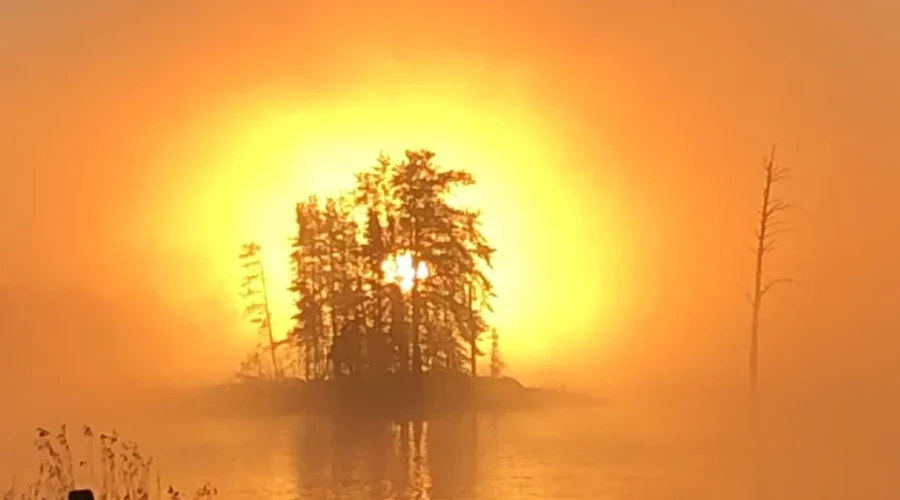 A Foggy Morning at Deception Lake